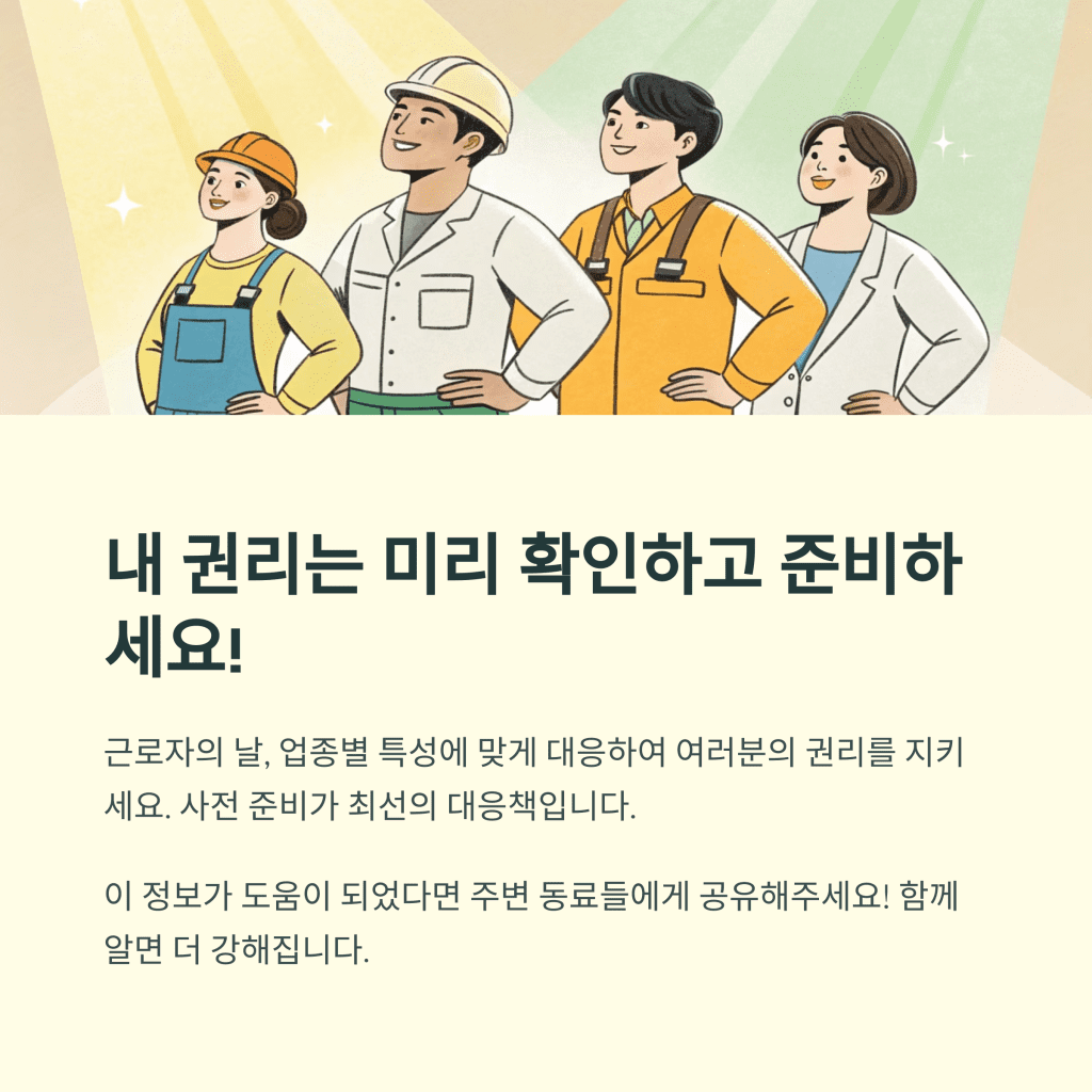 근로자의 날, 업종별 대처법 완벽 가이드 (2025년) 8 8 5