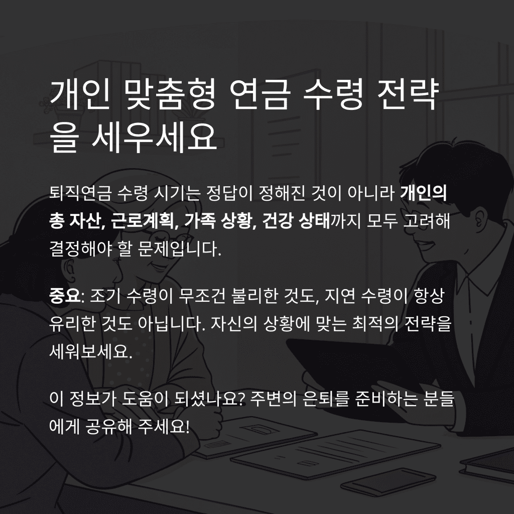 퇴직연금 수령, 언제가 가장 유리할까? 은퇴 후 소득 전략의 핵심 포인트 10 10 2