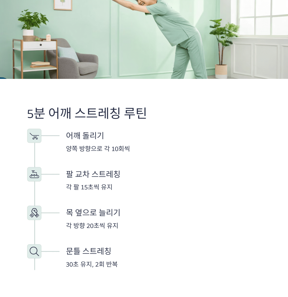 어깨 결림에 좋은 스트레칭 5분 루틴 4 3 5