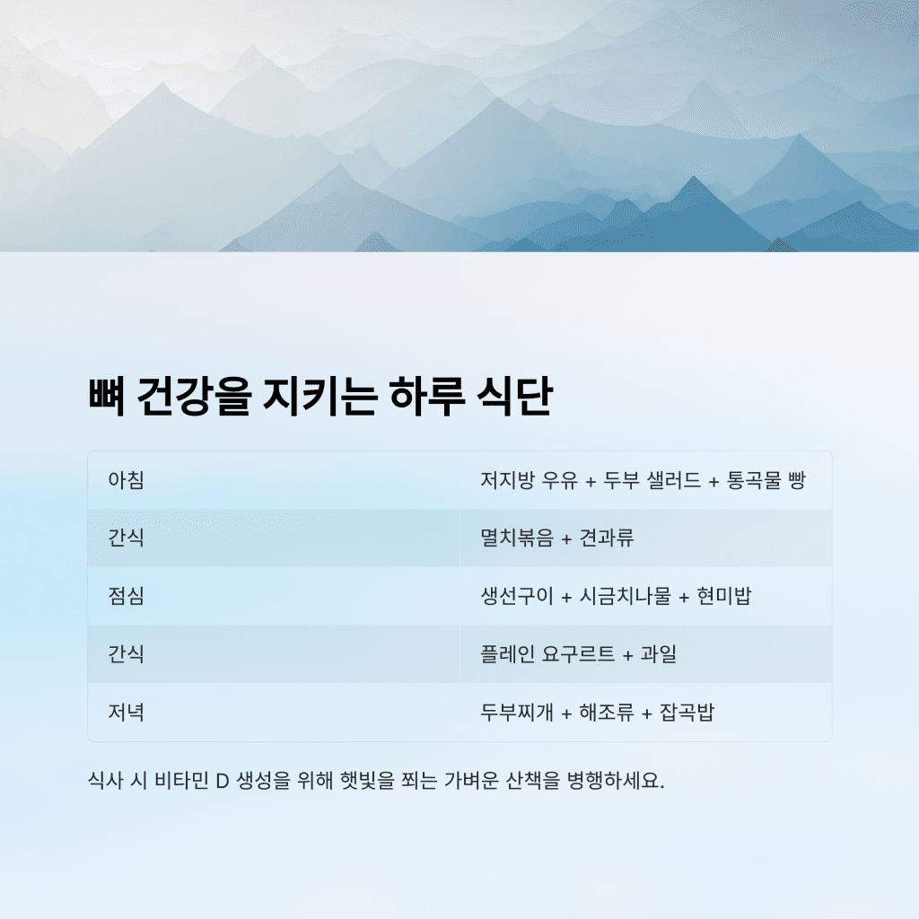 노년기 골다공증 예방을 위한 식단 구성법 6 5 22