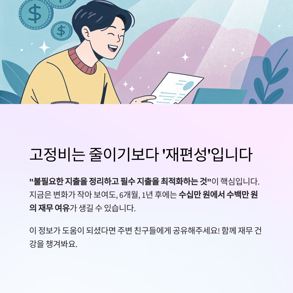 고정지출 줄이기, 가장 쉬운 3단계 실천 전략 8 7 30