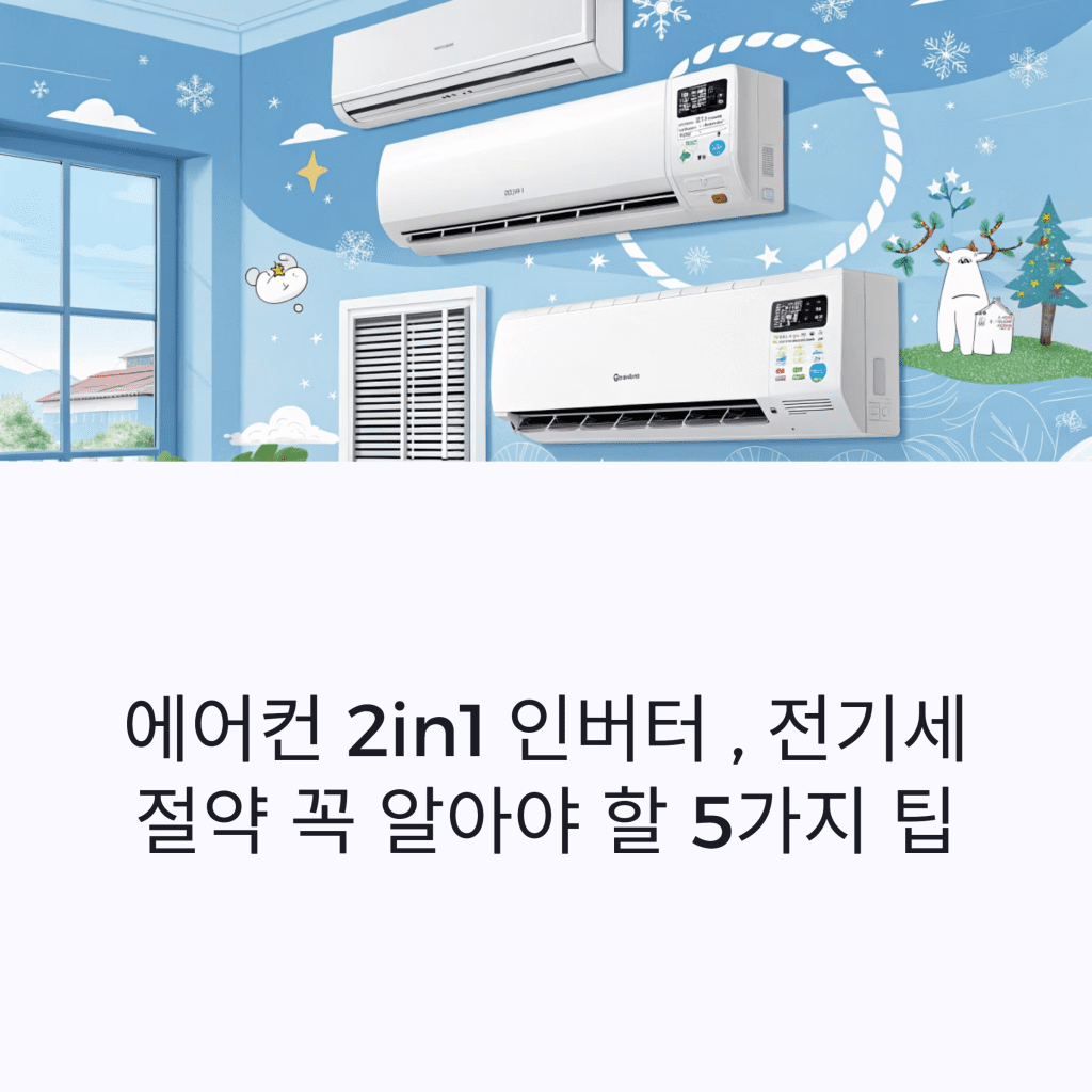 에어컨 2&1 인버터 전기세 절약하는 5가지 방법 2 1 2in1 5