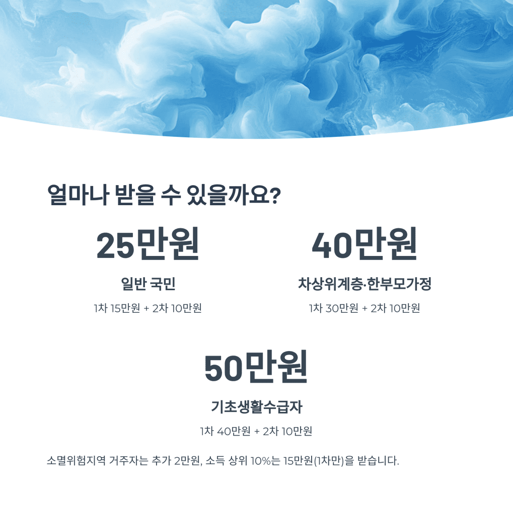 민생회복 소비쿠폰 - 총정리 바로보기 2 3 1