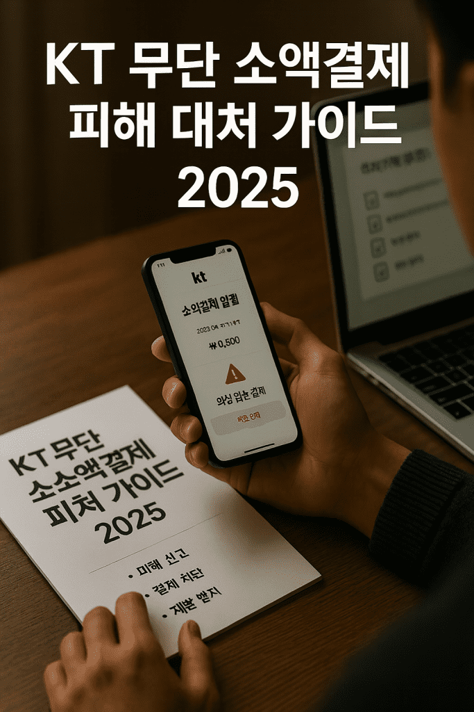 KT 무단 소액결제 피해 대처 가이드 2025 2 KT 무단 소액결제 피해 대처 가이드