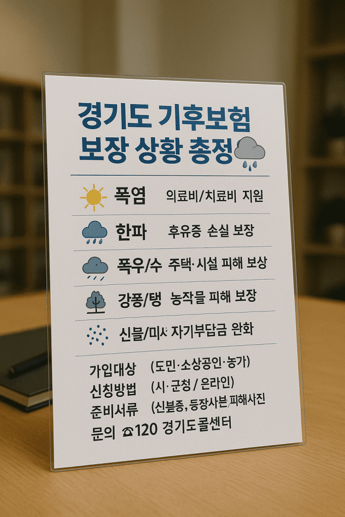 경기도 기후보험 보장 상황 총정리 🌦️ 2 경기도 기후보험 보장 상황 총정리