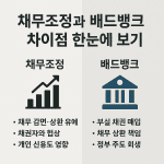 채무조정과 배드뱅크 차이점