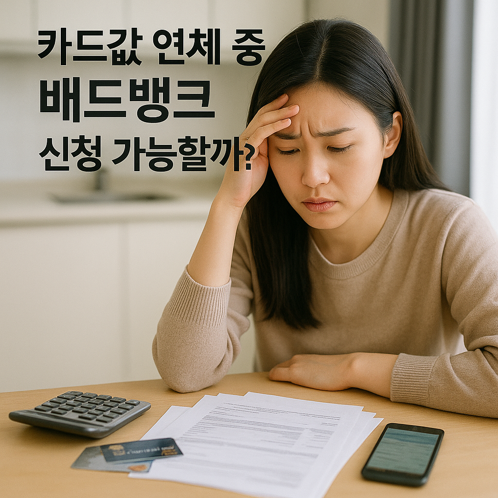 카드값 연체 중 배드뱅크 신청 가능할까? 2 카드값 연체 중 배드뱅크 신청 가능할까